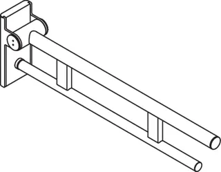 HEWI Stützklappgriff Duo (A), L:700mm, schliff – Bild 4