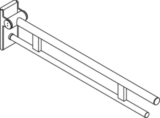 HEWI Stützklappgriff Duo (A), L:900mm, chrom – Bild 4