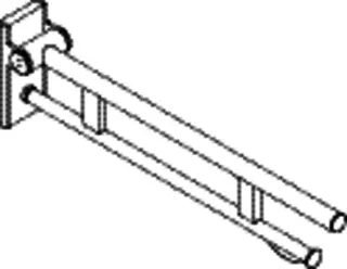 HEWI Stützklappgriff Duo (A), PRH, L:750mm, chrom – Bild 3