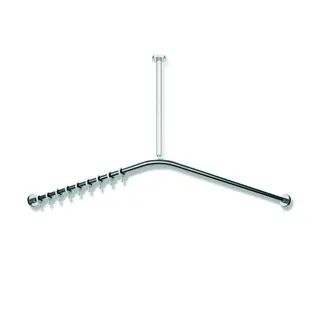 HEWI VH-Stange, d:25, A1/A2=987, 20 Ringe, chrom