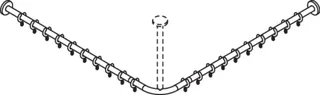HEWI VH-Stange, d:25, A1/A2=987, 20 Ringe, chrom – Bild 4