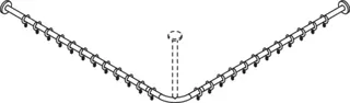 HEWI VH-Stange, d:25,A1/A2=1187, 24 Ringe, chrom – Bild 4