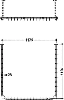 HEWI VH-Stange,d:25,A1/A3=1187, A2=1165, 34 Ringe, chrom – Bild 5