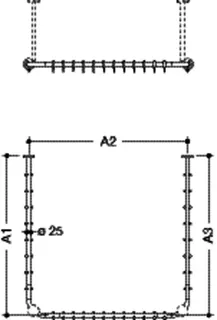 HEWI Vorhangstange, d:25, A1/A2/A3=var., schliff – Bild 5