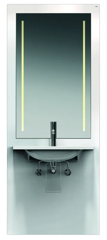 HEWI Waschtisch-Modul S 50, Waschtisch M40.11.501,LED-Spiegel,weiß