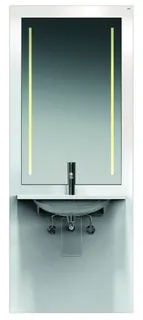 HEWI Waschtisch-Modul S 50, Waschtisch M40.11.501,LED-Spiegel,weiß