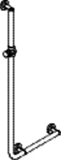 HEWI Winkelgriff m.Br.H.,d:32, A1:1250, W1:450,re,chr,Brh.Kst. anthrazitgrau – Bild 3