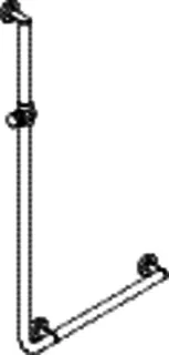 HEWI Winkelgriff m.Br.H.,d:32, A1:1250, W1:600,re,schliff,Brh.Kst. anthrazitgrau – Bild 3