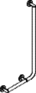 HEWI Winkelgriff,d:32, A1:900, W1:400, links, chrom – Bild 3