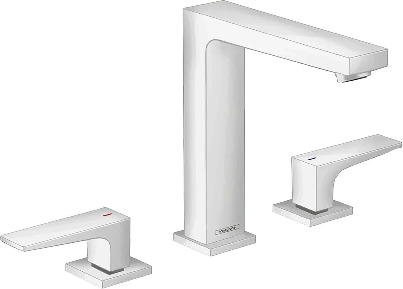 Hansgrohe 3-Loch Waschtischarmatur 160 Metropol mattweiss