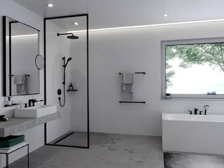 Hansgrohe 3-Loch Waschtischarmatur Talis E mattschwarz – Bild 2