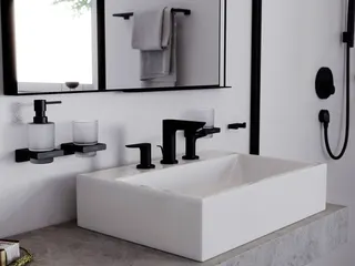 Hansgrohe 3-Loch Waschtischarmatur Talis E mattschwarz – Bild 3