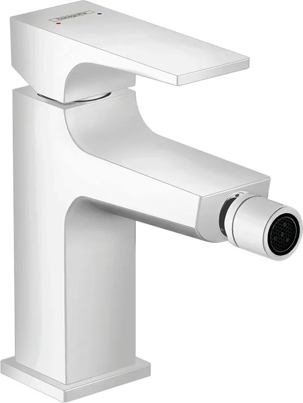 Hansgrohe Bidetmischer Metropol mit Push-Open Ablaufgarnitur mattweiss