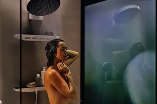 Hansgrohe Schulterbrause Rainfinity 500 1jet und Ablage mattweiss – Bild 4