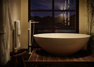 Hansgrohe Wannenmischer Metropol Fertigset zur Bodenmontage mattweiss – Bild 5