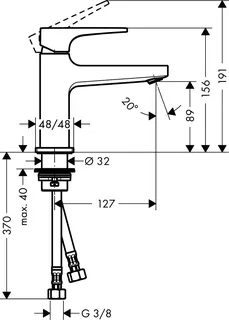Hansgrohe Waschtischmischer 100 Metropol BBC kurzer Auslauf mit Push-Open Ablaufg. – Bild 3