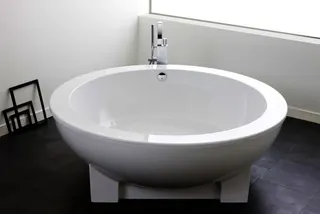 Hoesch Badewanne Dreamscape Rund 1800 mit Außenverkleidung, Weiß, ohne Bohrung
