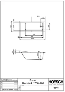 Hoesch Badewanne Foster 1700x700 weiß – Bild 2