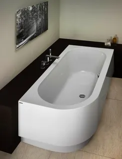 Hoesch Badewanne Happy D. 1800x800 rechts mit angeformter Schürze, Weiß