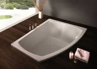 Hoesch Badewanne Largo asymmetrisch 1800x1300 rechts, Weiß