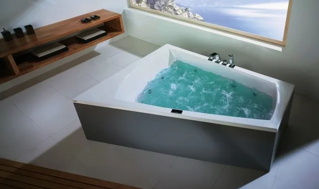 Hoesch Badewanne Largo Trapez 1800x1400 links Weiß
