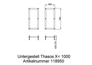 Hoesch Zubehör Gestell für Duschwanne Samar 4451-56 – Bild 3