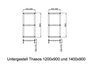 Hoesch Zubehör Gestell für Duschwanne Samar 4457/4458 – Bild 2