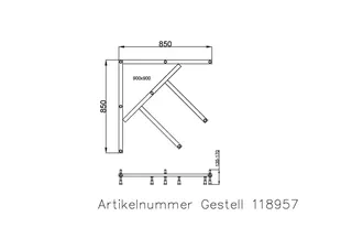 Hoesch Zubehör Gestell für Duschwanne Samar 4459/4461 – Bild 2