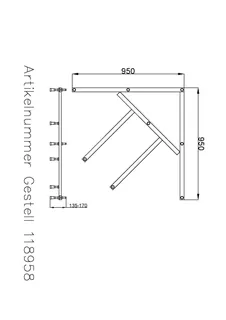 Hoesch Zubehör Gestell für Duschwanne Samar 4460/4462 – Bild 2