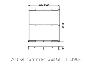 Hoesch Zubehör Untergestell für Duschwanne Muna 4161/ 4184 – Bild 3