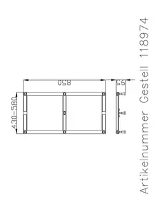 Hoesch Zubehör Untergestell für Duschwanne Muna 4185/ 4186/4187/4188 – Bild 3