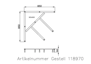 Hoesch Zubehör Untergestell für Duschwanne Muna 4196/ 4219 – Bild 3