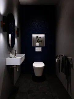 Ideal Standard Handwaschbecken Strada II,1 Hahnloch,mit Überlauf, Version links, 450x270x170mm, Weiß – Bild 5
