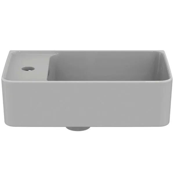 Ideal Standard Handwaschbecken Strada II,1 Hahnloch,mit Überlauf, Version links, 450x270x170mm, Weiß m. IP