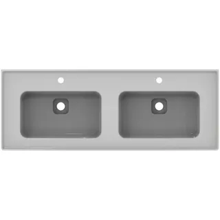 Ideal Standard Möbeldoppel-Waschtisch Strada II, je 1 Hahnloch, mit Überlauf, 1240x460x180mm, Weiß – Bild 2