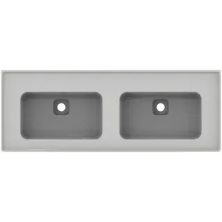Ideal Standard Möbeldoppel-Waschtisch Strada II, ohne Hahnloch, mit Überlauf, 1240x460x180mm, Weiß – Bild 3