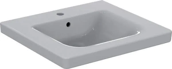Ideal Standard Waschtisch Connect Freedom,1 Hahnloch,mit Überlauf ,unterfahrbar, 600x555x165mm, Weiß