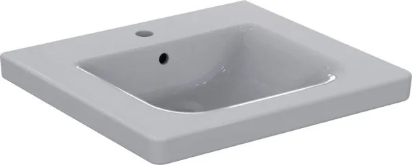 Ideal Standard Waschtisch Connect Freedom,1 Hahnloch,mit Überlauf ,unterfahrbar, 600x555x165mm,Weiß mit IP