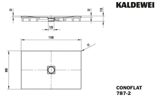 Kaldewei Duschwanne CONOFLAT mit Wannenträger Mod. 787-2,800x1100mm,alpwe,PEFF,AS,m. Waschtisch – Bild 5