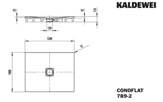 Kaldewei Duschwanne CONOFLAT mit Wannenträger Mod. 789-2,1000x1200mm,alpwe,PEFF,AS,m. Waschtisch – Bild 5