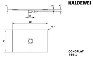 Kaldewei Duschwanne CONOFLAT Mod.785-1,900x1200mm, alpinweiß,Perl-Effekt,Antislip – Bild 5