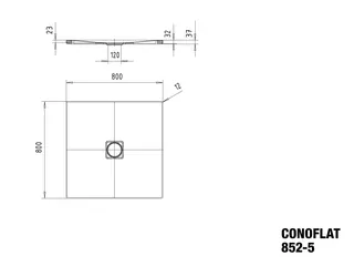Kaldewei Duschwanne CONOFLAT Mod.852-5,800x800mm,alpwe ,AS,Wt extrafl. – Bild 5