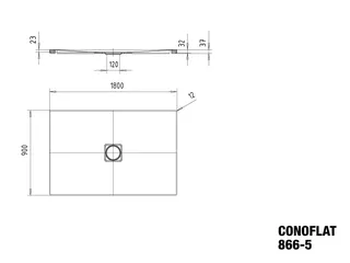 Kaldewei Duschwanne CONOFLAT Mod.866-5,900x1800mm, alpwe,VAS,Wt extrafl. – Bild 5