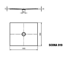 Kaldewei Duschwanne SCONA Mod.919-1,900x1400mm, alpinweiß matt,Secure Plus – Bild 4