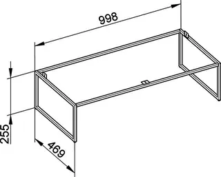 Keuco Bodengestell X-Line 33198, anthrazit, 1000x255x470mm – Bild 2