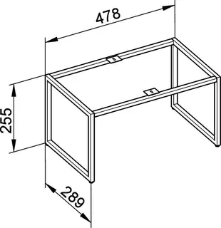 Keuco Bodengestell X-Line 33198, anthrazit, 480x255x290mm – Bild 2