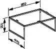 Keuco Bodengestell X-Line 33198, anthrazit, 650x255x470mm – Bild 2