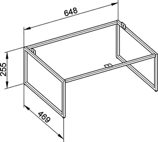 Keuco Bodengestell X-Line 33198, anthrazit, 650x255x470mm – Bild 3