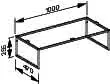 Keuco Bodengestell X-Line 33198, trüffel, 1000x255x470mm – Bild 2