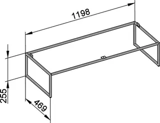 Keuco Bodengestell X-Line 33198, trüffel, 1200x255x470mm – Bild 2